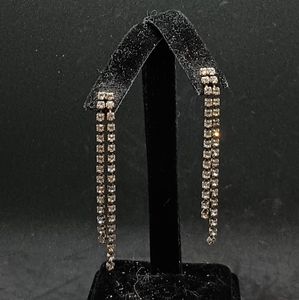 vintage rhinestone bridal prom dangle earrings